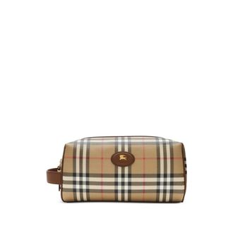 Burberry Neceser de viaje Check - Bags - Hombre - Beige - ONE SIZE