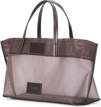 Staud Mini Christos Mesh Tote in Espresso at Nordstrom