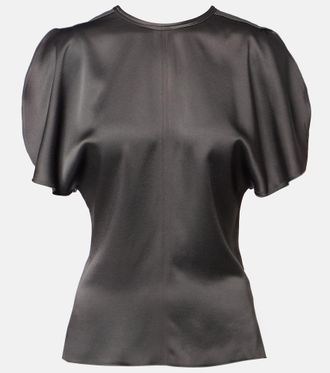 Victoria Beckham Bela cr&ecirc;pe satin top