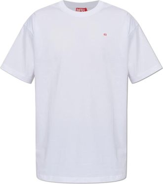 Diesel T-Norm-Microdiv T-Shirt - Heren - T-shirts - Wit - M - Katoen - Tops