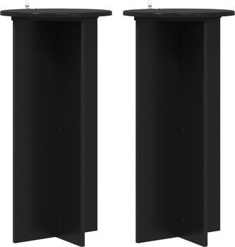 vidaXL Soporte De Plantas 2 Uds. Negro 40 X 40 X 80 Cm Vidaxl