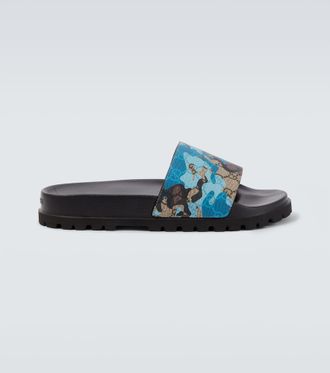 Gucci GG canvas slides