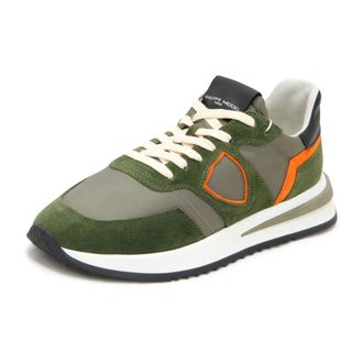 Philippe Model Sneakers, male, Green, Size: 8 US Tropez 2.1 Low Mondial Pop Daim
