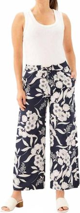 Karen Kane Drawstring Ankle Pants In Floral Print