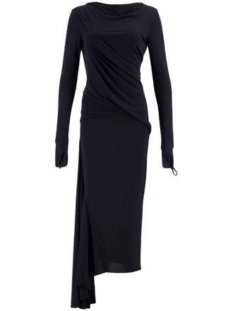 Givenchy Abito midi asimmetrico - Nero