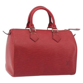 Louis Vuitton Speedy Epi Leather Red Leather Handbag (Pre-Owned)