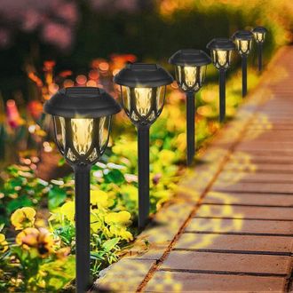 OEM Juego De 6 Luces Solares Para Jard&iacute;n - Luces Solares Led Para Jard&iacute;n - Decoraci&oacute;n Para Jardines, Caminos, C&eacute;sped E Invernaderos (blanco C&aacute;lido) --crez