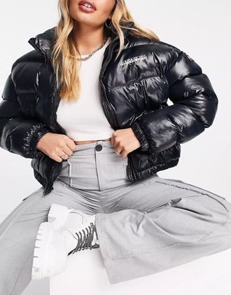 Napapijri Womens Box Puffer Jacket in Black - Size X-Small