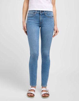 Lee Skinny-fit-Jeans LEE Lee Jeans Scarlett, Damen, Gr. 26, L&auml;nge 31, blau (hellblau), Obermaterial: 79% Baumwolle CO. 15% Lyocell CLY. 4% Elastomultieste