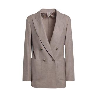 Max Mara Dames, Jassen, Bruin, Maat: 2XS Leer