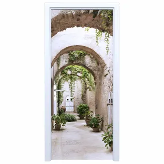 OEM Adhesivo De Tela Para Puerta, Calle Con Plantas, 520pd