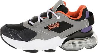 Versace Nomo chunky-sole sneakers - men - Cotton/Leather/Suede/Fabric/Rubber - 39 - Grey