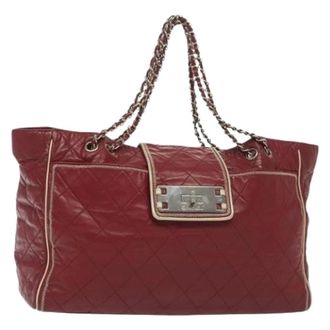 Chanel Pre-owned Tote Bags, female, Red, Size: ONE SIZE Pre-owned Leather chanel-bags