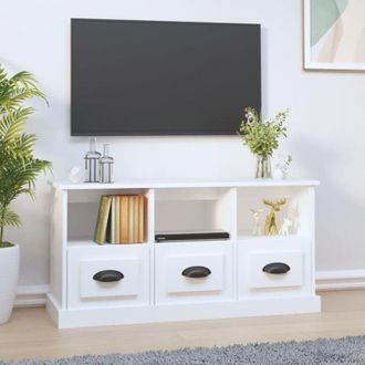vidaXL Vidaxl - Mobile Porta tv Bianco 100x35x50 cm in Legno Multistrato