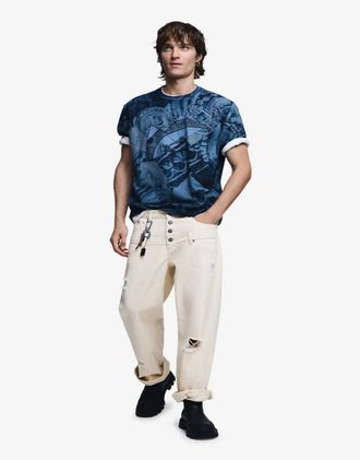 Desigual T-shirt a maniche corte blu fantasia