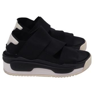 Yohji Yamamoto Adidas x Y-3 Hokori Elastic Strap Sandals in Black Polyester