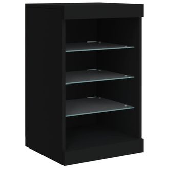 vidaXL Aparador Con Luces Led Negro 41x37x67 Cm Vidaxl