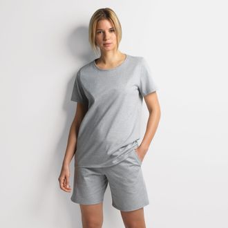 Isa Kurzarmshirt ISA BODYWEAR Shirt kurzarm, Damen, Gr. XL, grau, melange, Obermaterial: 100% Baumwolle CO., Shirts Kurzarmshirt