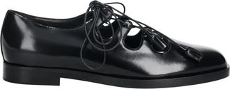 Max Mara Ghil Veterschoen - Dames - Veterschoenen - Zwart - 40 EU - Leer - Schoenen