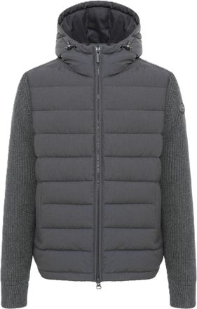 Colmar Padded Hooded Knitted Sleeves Quilted Jacket