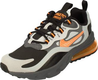 Nike Air Max 270 React Winter GS Running Trainers BQ4760 Sneakers Shoes (UK 5 US 5.5Y EU 38, Black Total Orange Grey 001)