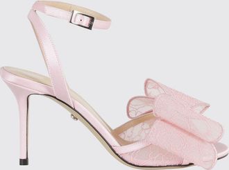 Mach & Mach Sandali in raso e pizzo ricamato con tacco alto a stiletto