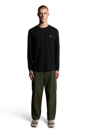 Lyle & Scott Plain Long Sleeve T-Shirt in Jet Black at Nordstrom, Size Xx-Large
