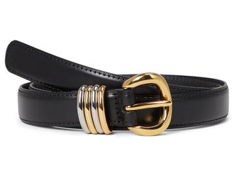 Madewell Inez Belt: Mixed Metal Womens Belts True Black : MD, Leather