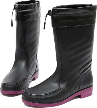 Generic Man Wear-Resistant Shoes Biker Rain Boots For Low-Heel Rubber Wellies Waterproof Comfortable