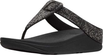 FitFlop Fit Flop Dames Isabelle Leren Sandalen (Zwart)