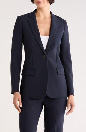 Theory Staple Crepe Blazer in New Navy at Nordstrom Rack, Size 00