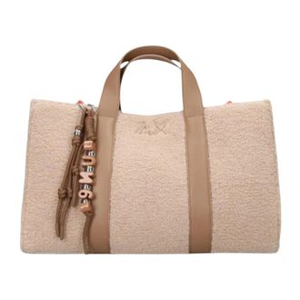 Sun 68 Shopping Midi Bag - Dames - Tassen - Beige - Maat: ONE Size Katoen