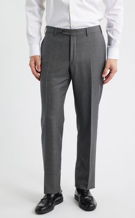 Canali Siena Regular Fit Grey Flat Front Super 130s Wool Dress Pants at Nordstrom Rack, Size 40 Us / 50 Eu Regular
