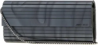 Jimmy Choo London Womens Clutch Gray Pvc