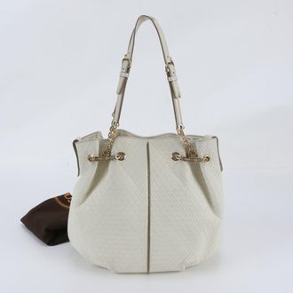 Tod's White Leather Handbag Shoulder Bag Tote Bag (Pre-Owned)
