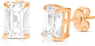 Vir Jewels 1.50 cttw Emerald Lab Grown Diamond Stud Earrings in 14K Gold With Push Backs For Women