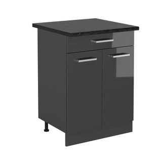 Vicco Mueble Bajo De Cocina R-line, Antracita Alto Brillo, 60 Cm, Et Antracita Vicco