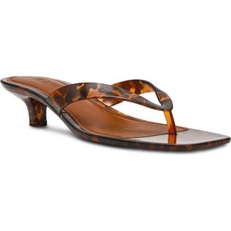 Steve Madden Tracie Kitten Heel Flip Flop in Tortoise at Nordstrom, Size 11