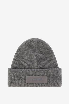 Jacquemus Rippstrickm&uuml;tze aus Alpaka Le Bonnet Gros Grain