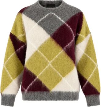 SOLOTRE Maglione a rombi Argyle - - Knitwear - Donna - Multicolore - M