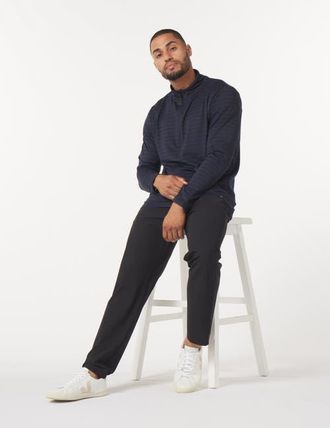 Glyder Tahoe 1/4 Zip Up Marble in Navy Stripe at Nordstrom, Size Xx-Large