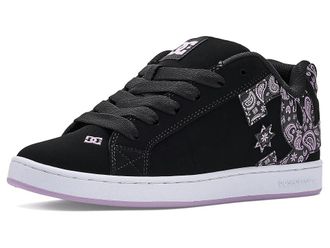 DC Court Graffik Womens Skate Shoes Black/Lavender : 10.5 B - Medium, Leather