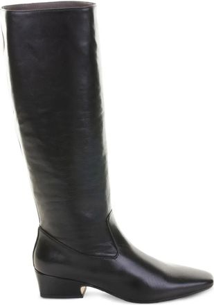 Lorena Paggi square toe boots - women - Leather/Leather/Leather - 40 - Black