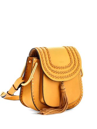 Chlo&eacute; Hudson Handbag Whipstitch leren medium crossbodytas - Geel