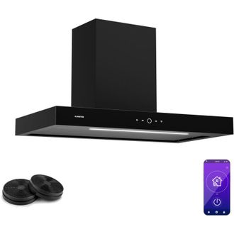 Klarstein Klarstein SmartEdge cappa aspirante WiFi silenziosa potente LED 550 m&sup3;/h CEE A+