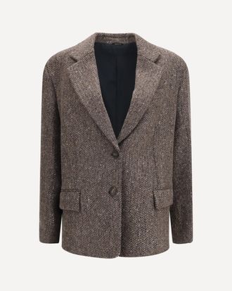 Brunello Cucinelli Single-breasted virgin wool blend Jacket Female 42