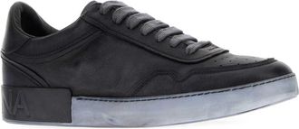 Dolce & Gabbana Mens Leather Low-Top Sneaker Black Calf
