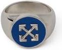 Off-white Mens Blue Enamel Arrow Ring in Silver at Nordstrom, Size 10