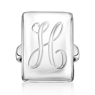Ross-Simons Italian Sterling Silver Personalized Rectangular Ring
