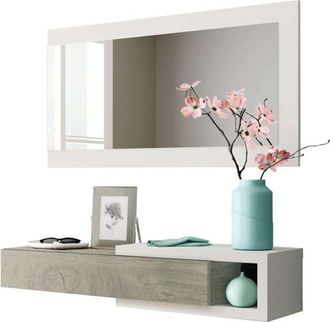 F.R.S. Mueble recibidor Zoe en blanco artik y roble alaska